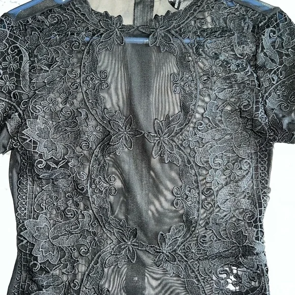 Black lace mesh bodysuit - Picture 5 of 7
